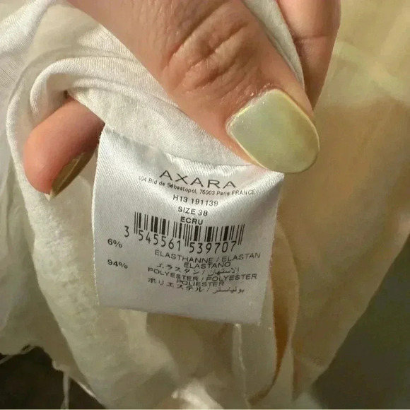 Axara Paris  longsleeve cream lace dress 38/L - Picture 6 of 6